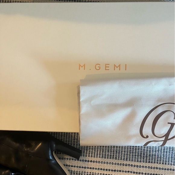 M. Gemi tall black leather boots. NWT size 37.5, US women’s size 7. - Picture 3 of 5
